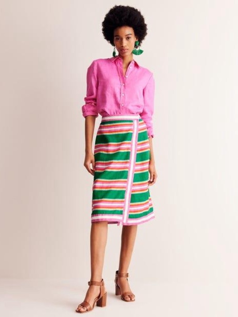 Boden Linen Border Wrap Skirt- NWT Sz 4